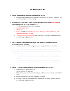 Nurse Practice Act Guidelines