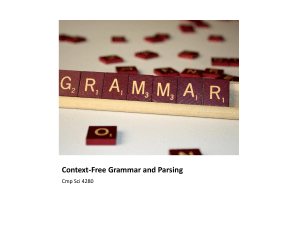 Context-Free Grammar and Parsing