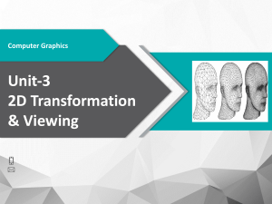 Compute Graphics Unit 3 2D Transformation