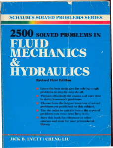 2500 SOLVED PROBLEMS in fluid mechanics & hydraulics schaum