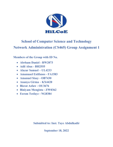 Network Administration Group Assignment I