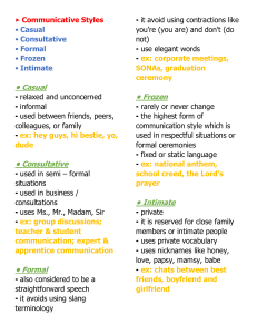Communicative Styles