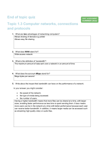 end of topic networks with answers