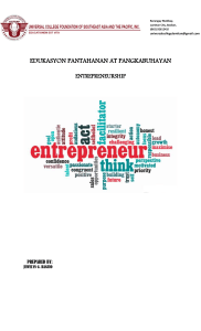 Entrepreneurship Module