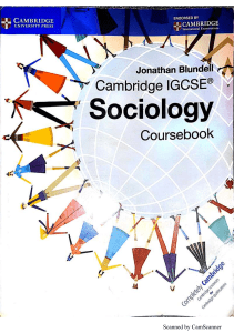 Cambridge IGCSE Sociology Coursebook by Jonathan Blundell