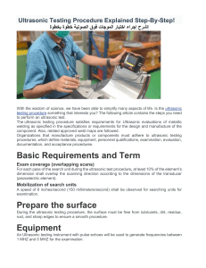 Ultrasonic Testing Procedure Explained Step by Step