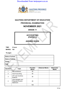 Gr11 Accounting P2 (ENG) NOV Answer Book (1)