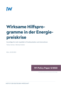 IW-Policy-Paper 2022-Energiepreiskrise