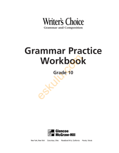 Grammar Practice Workbook Grade 10