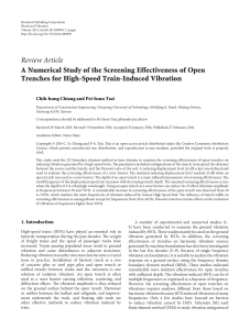 1 A Numerical Study of the Screening Effectiveness of Open Trenches for High-Speed Train-Induced Vibration