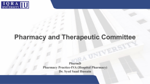 LEC4 Pharmacy and therapeutics committe