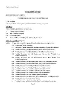 Pipeline Repair Procedure Manual