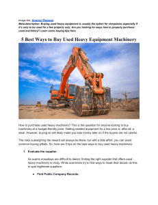 5 Best Ways to Buy Used Heavy Equipment Machinery