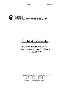 ACOM 2000A Power Amplifier Schematics