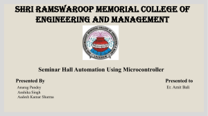SOLOR HALL AUTOMATION USING MICROCONTROLLER PPT 