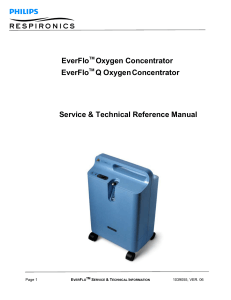 Philips EverFlo Oxygen Concentrator - Service manual
