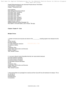 Applied Pathophysiology CH01 