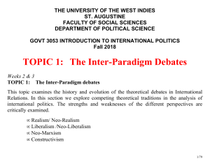 GOVT 3053 01 2018 The Inter-Paradigm Debates
