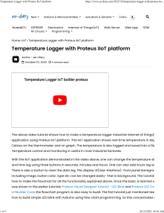 Temperature Logger with Proteus IIoT platform
