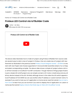 Proteus LED Control via IoTBuilder Code