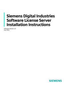 how to sw siemens license server install