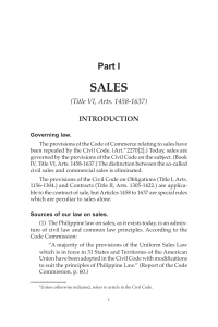 Law on Sales