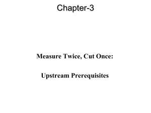 chapter no3 measure twice, cut once upstream  Prerequisites