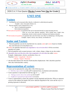 Physics Lesson note One for Grade 9 (1)