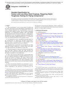 ASTM A350-2018 Carbon And Low Alloy Steel Forgings Requiring Notch Toughness Testing For Piping Components