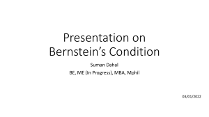 Bernstein’s Condition
