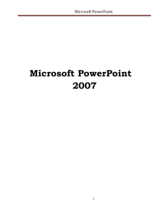 Introduction to Microsoft Power Point