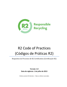 R2 Code of Practices [PORTUGUESE]
