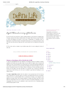 DEFINE LIFE  Legal Ethics  Summary of Doctrines