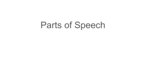 Intro to Unit Parts of Speech-V