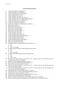 Soal Latihan Konsep Mol & Stoikiometri