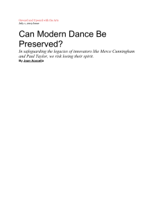 Can Modern Dance Be Preserved 2