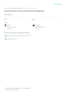 Maturity Models for Data and Information Management-A state of the art