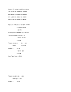 8086 Assembly: Stack Operations (PUSH, POP)