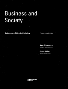 Business and society stakeholders ethics