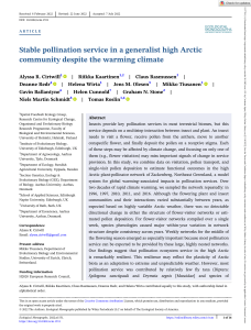 Ecological Monographs - 2022 - Cirtwill - Stable pollination service in a generalist high Arctic community despite the