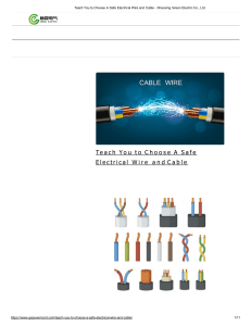 Teach You to Choose A Safe Electrical Wire and Cable - Shaoxing Green Electric Co., Ltd 