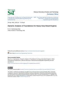 Dynamic Analysis of Foundations for Heavy Duty Diesel Engines