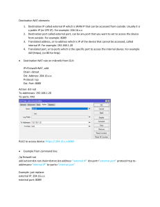 Destination NAT - Port forwarding mikrotik tutorial