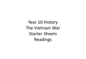 Vietnam War Worksheet: History, Key Events, and Involvement