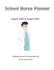 School Nurse Planner 2020-2021