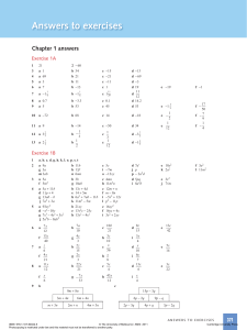 Math Exercise Answers: Algebra Solutions