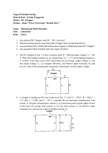 Tugas DC Chopper: Prinsip Kerja & Perhitungan