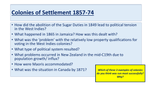 3. Colonies of Settlement 1857-74 HWK