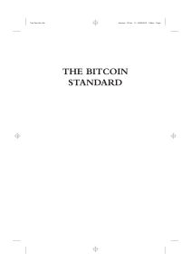 The Bitcoin Standard BOOK