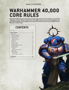 WH40k - 9th - Core Rules Quick Start